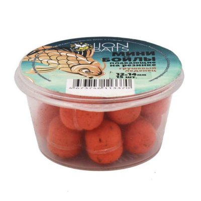 Бойлы плавающие на резинке "Lion Baits" 12x14 мм (банка 15 шт.) Груша