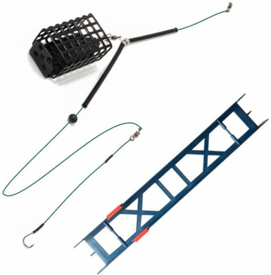 Оснастка фидерная Яман «Лещ», корм. 40 гр. шнур 0,25 мм, крючок №6 Chinu Ring, на мотовиле