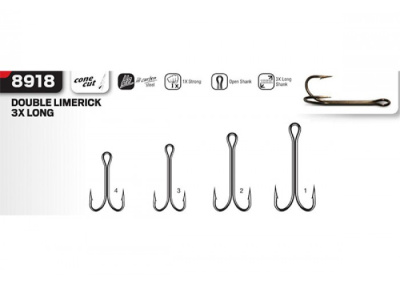 Крючки VMC 8918 BZ (10шт) № 1 (Франция)