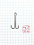 Крючок KOI "DOUBLE HOOK", размер 6 (INT), цвет BN, двойник (10 шт.)