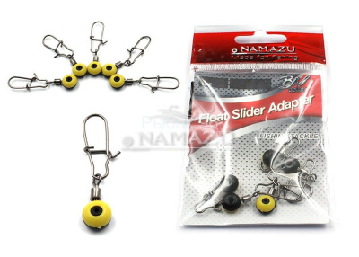 Крепеж для скользящего поплавка Namazu FLOAT SLIDER ADAPTER, цв. BN, р. S (уп.10 шт)