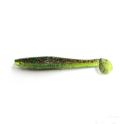 Виброхвост YAMAN Flatter Shad, р.4 inch, цвет #15 - Violet Lime (уп. 5 шт.)