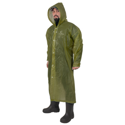 Плащ-дождевик СЛЕДОПЫТ, EVA, 72х125 см., кноп. с капюшоном, цв. army green, р. 52-54