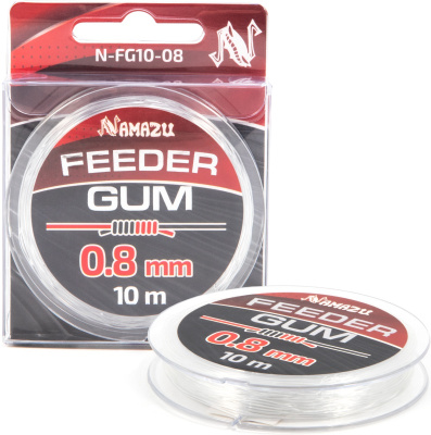 Фидергам Namazu FEEDER GUM, L-10 м, d-0,8 мм, прозрачный