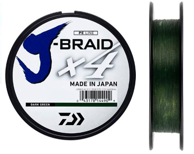 Леска плет. "DAIWA" J-Braid X4 зел. 0.33 135м