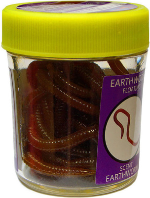 Приманка силик. "KOSADAKA" Земляной червь коричн. запах червя 9г SEWF-BR-EW