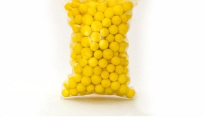 Пенопласт рыболовный Yaman Ваниль, d 4-7 мм, цв. жёлтый (уп. 250 шт)