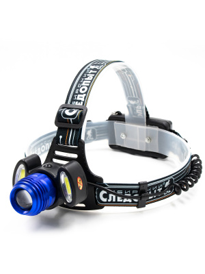 Фонарь налобный "СИБИРСКИЙ СЛЕДОПЫТ-Лайт", 1 LED + 2 COB, zoom, аккум. 220В