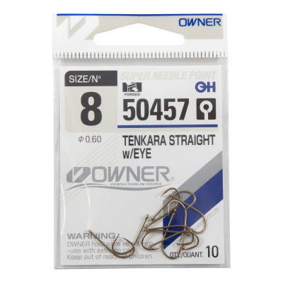 Крючок OWNER 50457 Tenkara Straight w/eye brown №8 (10 шт.)