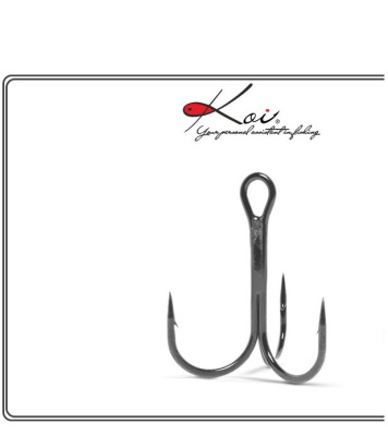 Крючок KOI "SLENDER ROUND TREBLE", размер 20 (INT), цвет BN, тройник (5 шт.)