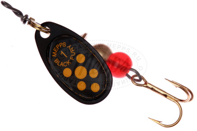 Блесна "MEPPS" Comet Black Fury №1 Yellow BL 3,5 гр.
