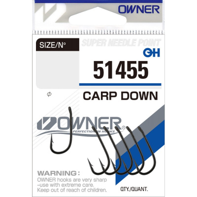 Крючок OWNER 51455 №1 Carp Down BC  (5 шт.)