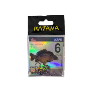 Крючок "COTTUS" Katana Карп 4700 №6 (10шт.)