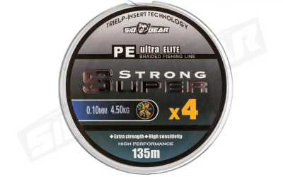 Леска плет. "SibBear" Super Strong PE x4 0.10 135м