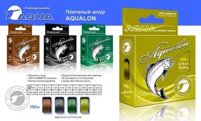 Леска плет. "AQUA" Aqualon Black 0.25 15м