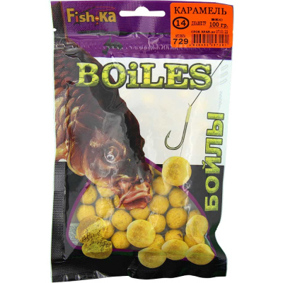 Бойлы "Fish.ka" карамель 14мм 100 гр.