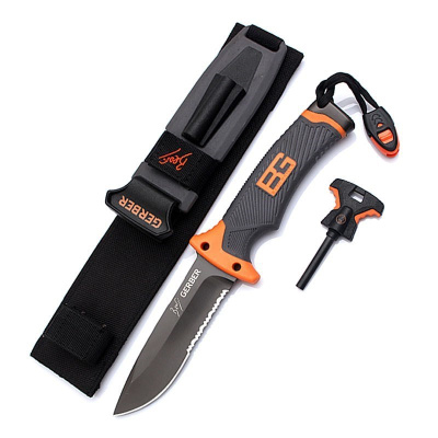 Нож выживания Gerber (чехол, огниво, свисток, точило)