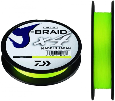 Леска плет. "DAIWA" J-Braid X4 желт. 0.29 135м