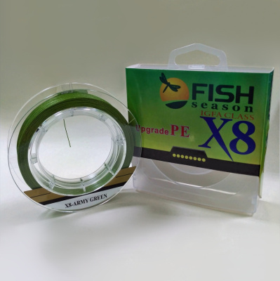 Леска плет. "FISH SEASON" X8 0.12 150м зел.