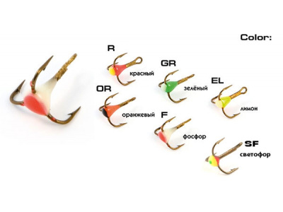 Тройник-чертик "Spider" Mustad №12YL HTCH-MU-12-EL (1 шт.)