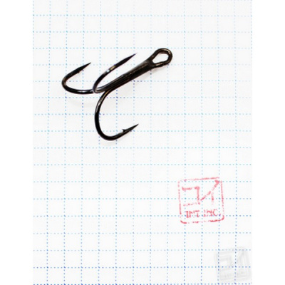 Крючок KOI "O'SHAUGHNESSY TREBLE", размер 4 (INT), цвет BN, тройник (10 шт.)