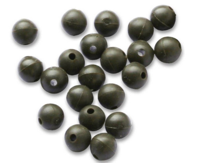 Бусина фидерная Namazu Soft Beads, PVC, d-5 мм, круглая, цв. темно-зеленый (20 шт.)