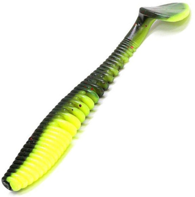 Виброхвост YAMAN Legend Minnow, р.2 inch, цвет #32 - Black Red Flake/Chartreuse (уп. 6 шт.)