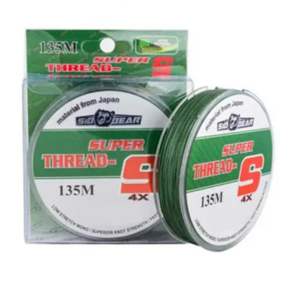 Леска плет. "SibBear" Super Thread 0.16 135м зеленая