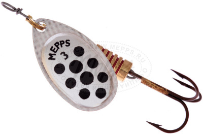 Блесна "MEPPS" Aglia Decoree PTS №3 Silver/Black 6.5 гр.