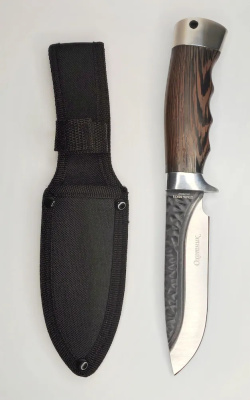 Нож турист. с кожанным чехлом "Охотник"