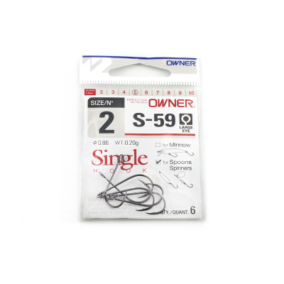 Крючок OWNER 51580 S-59 BC №2 (6 шт.)