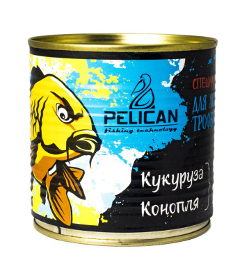 Злаки запарен. "PELICAN" Кукуруза-Конопля аромат чеснок 430мл