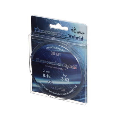 Леска "ALLVEGA" Fluorocarbon Hybrid 0.18 30м