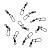 Вертлюг с застеж. Namazu Pro ROLLING RIBBED SWIVEL WITH NICE SNAP, цв. Carbon, р. 3, 57 кг (10 шт.)