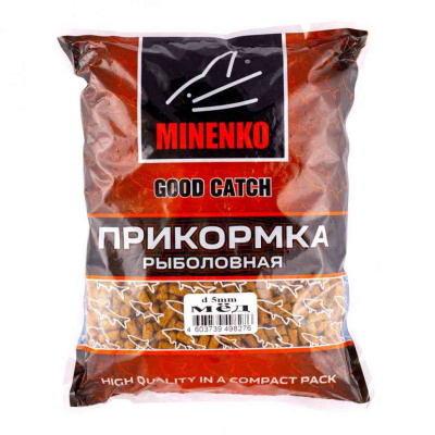 Прикормка MINENKO GOOD CATCH Гранулы 5мм, МЁД, 700 гр.