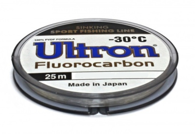 Леска ULTRON Fluorocarbon 0,25мм, 25м, 6,0кг