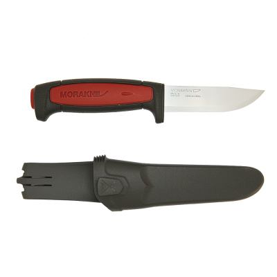 Нож Morakniv Pro C, углеродистая сталь, резиновая ручка с красной вставкой