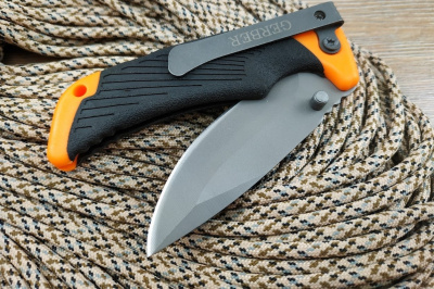 Нож турист."Gerber" 114 оранж.