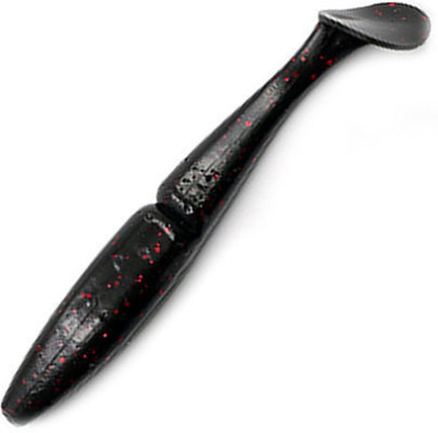 Виброхвост YAMAN Mamura, р.5 inch, цвет #31 - Black Red Flake (уп. 4 шт.)