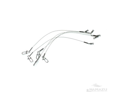 Поводок стальной NAMAZU Leader 1х7 Nylon Coated, d-0,24 мм, L-15 см, test- 7 кг (уп. 5 шт.)