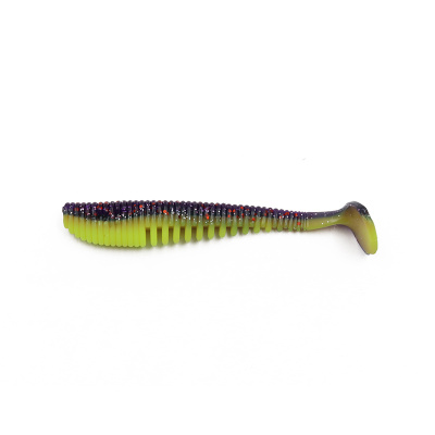 Виброхвост YAMAN Legend Minnow, р.4 inch, цвет #26 - Violet Chartreuse (уп. 5 шт.)