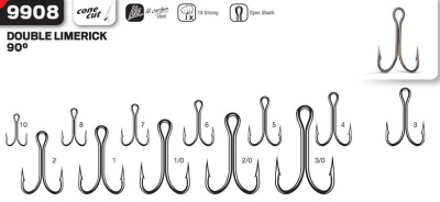 Крючки VMC 9908 BZ (5шт) № 1/0