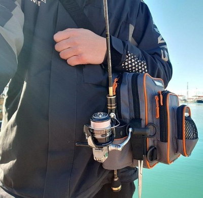 Сумка рыболовная "СЛЕДОПЫТ" Street Fishing MultiLock Pocket, 16х19х24 см, цв. серый
