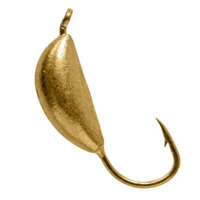 Мормышка вольфрам "LumiCom" Банан с ушком Ф4 золото