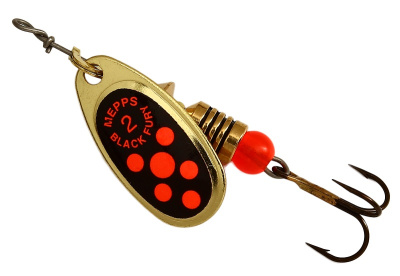 Блесна "MEPPS" Comet Black Fury №2 OR G 4,5 гр.