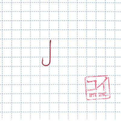 Крючок KOI "ROUND BEND", размер 16 (INT), цвет RED (10 шт.)