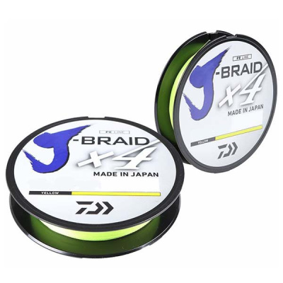 Леска плет. "DAIWA" J-Braid X4 желт. 0.10 135м