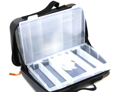 Сумка рыболовная "СЛЕДОПЫТ" Module Case, 30х22х10 см, цв. серый + 2 коробки Luno