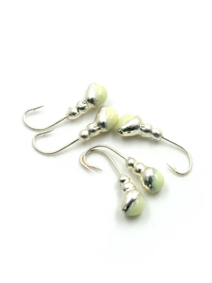 Мормышка "ЯМАН" муравей с отв.,цв.SILVER PLATED, с фосф. пяткой, d 5, вес 0,8 г (1 шт.)