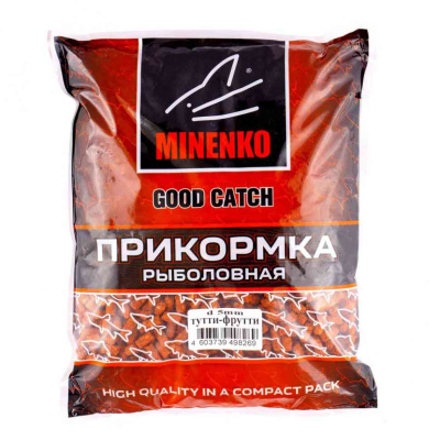Прикормка MINENKO GOOD CATCH Гранулы 5мм, ТУТТИ-ФРУТТИ, 700 гр.